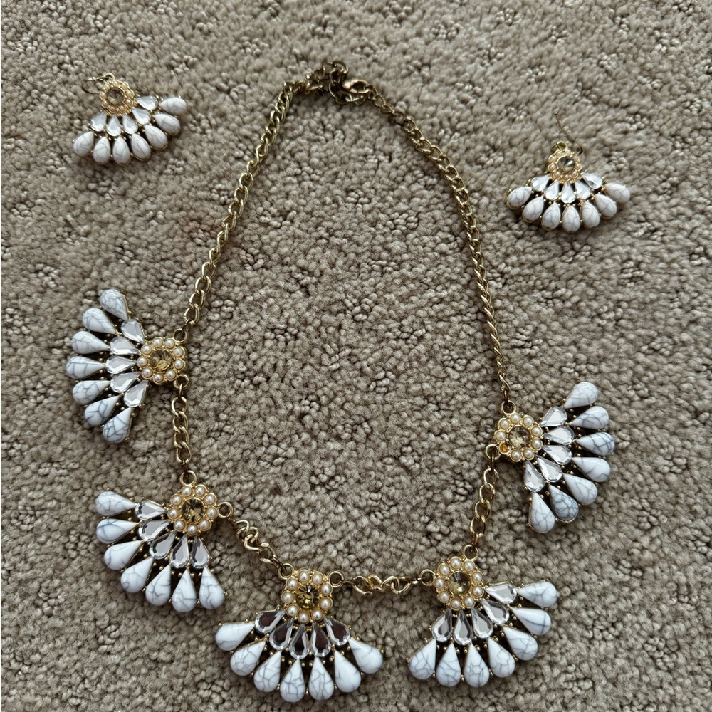 Necklace with matching earrings